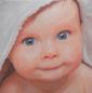 Mobile Preview: Portrait from photo, baby, oil painting